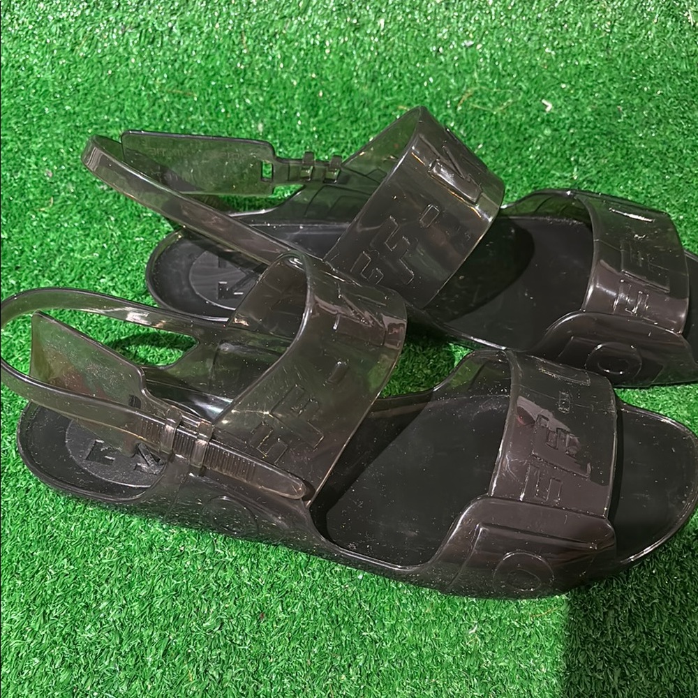 OFF WHITE ZIP TIE SANDAL by Virgil ABLOH ..Size 40, black